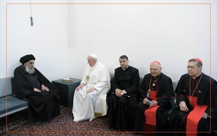Papa Francis Ayetullah Ali Sistani ile görüştü